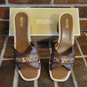 Michael Kors Brown Slide Sandals Size 9.5